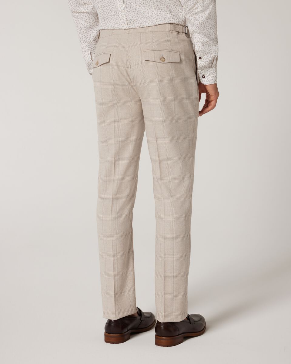 Slim Stretch Prince Of Wales Lightweight Tailored Pant